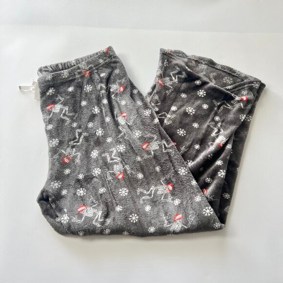 Womens XL / XXL Fleece Santa Skeleton Christmas Pajamas - Picture 1 of 4